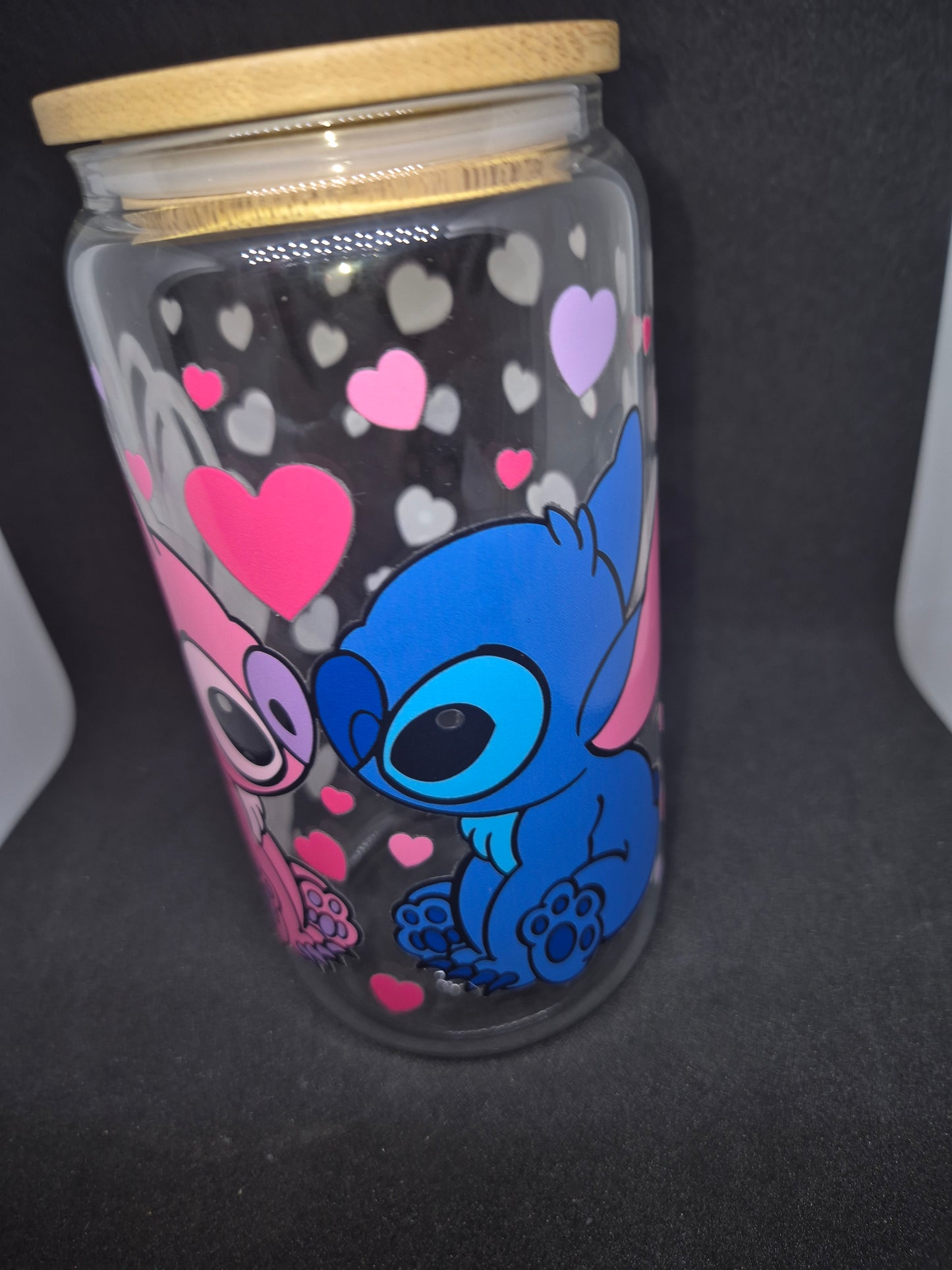 Angel and Stitch clear cup