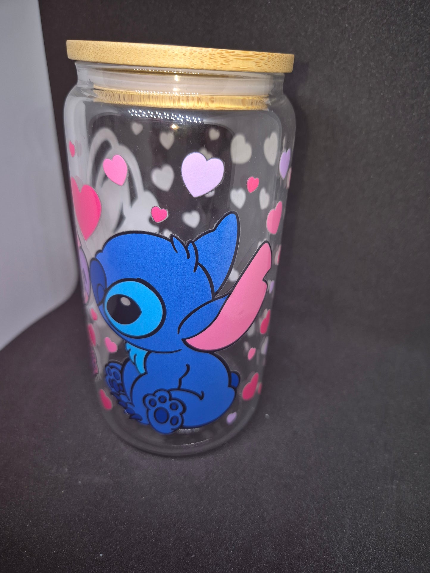 Angel and Stitch clear cup