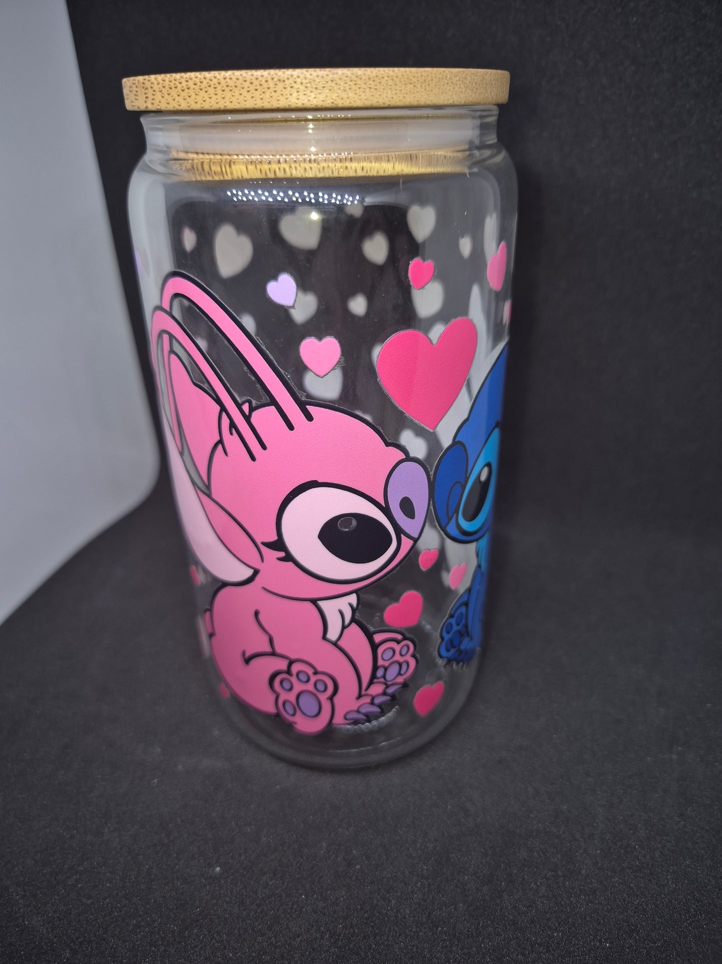 Angel and Stitch clear cup